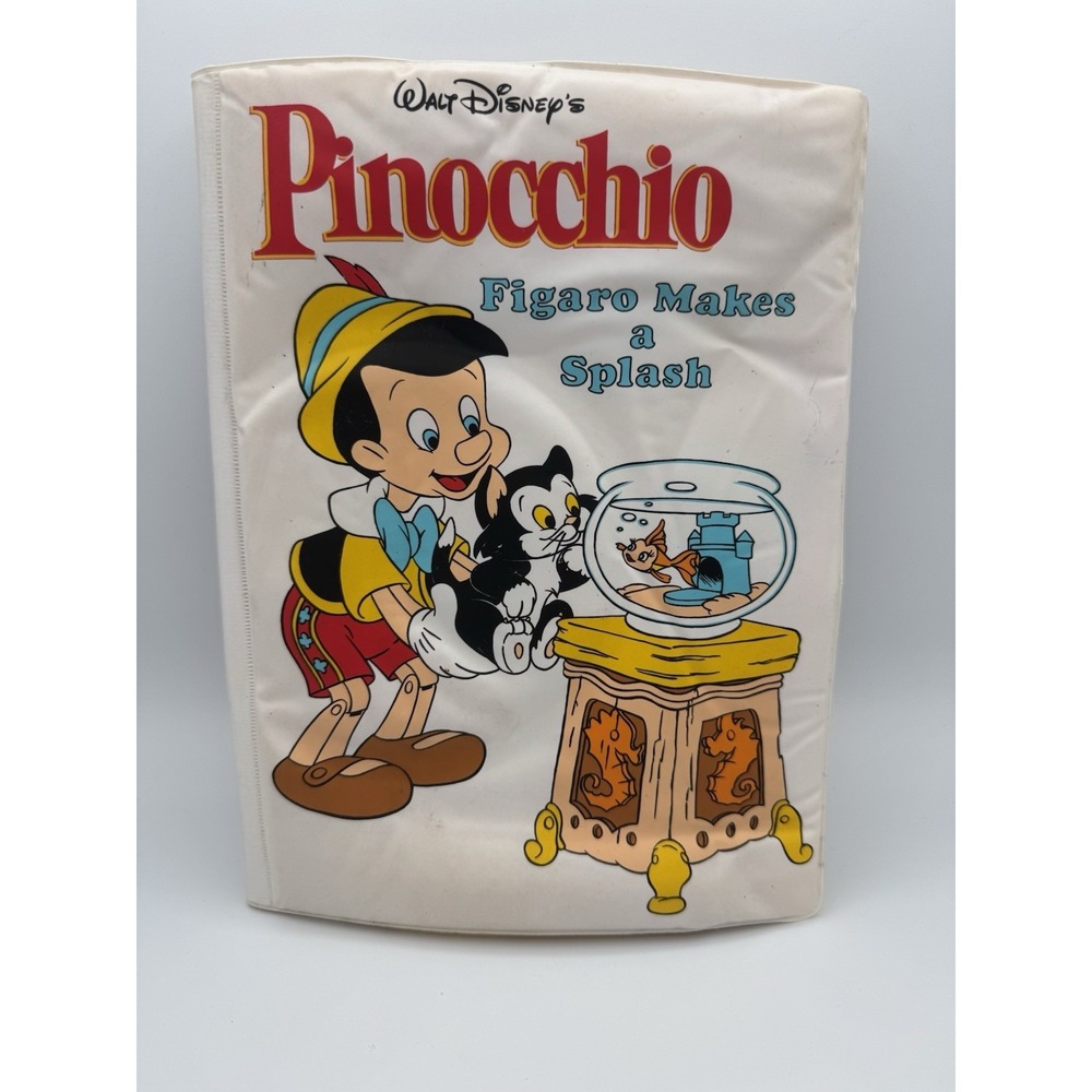 VTG Disney Children's Bath Book 1992‎ Pinocchio "Figaro Makes A Splash" RARE